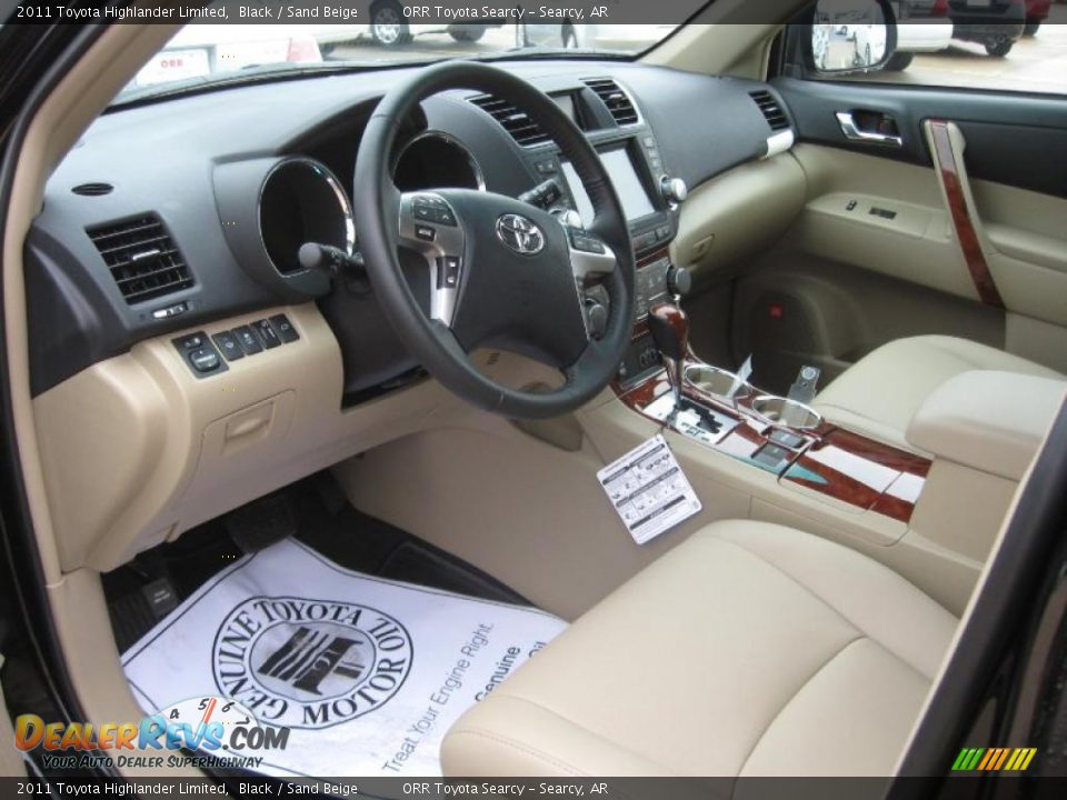 Sand Beige Interior - 2011 Toyota Highlander Limited Photo #11