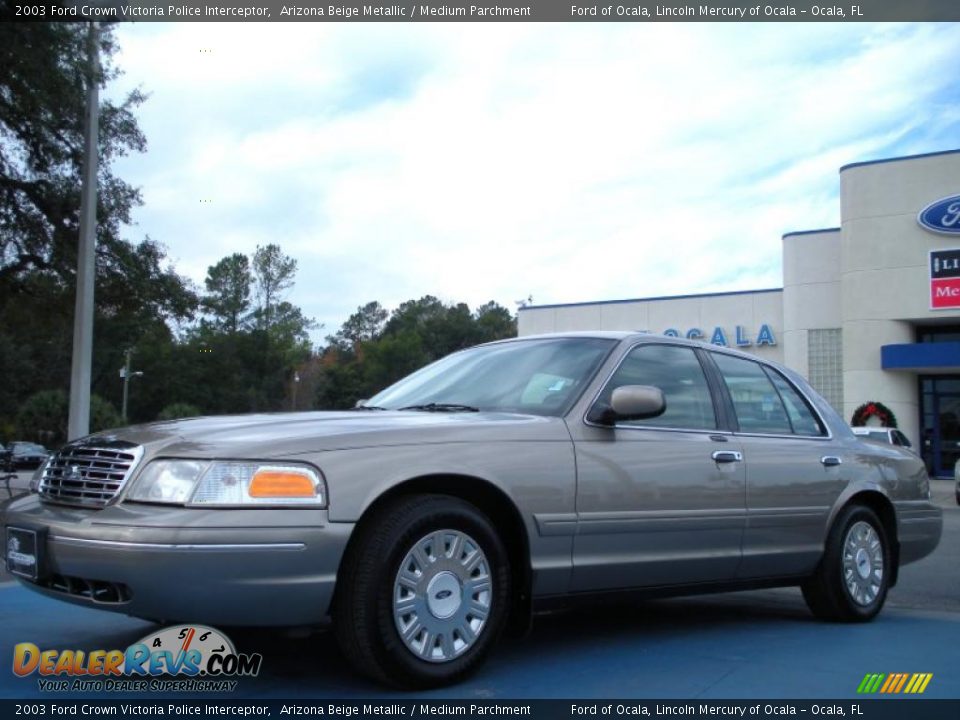 2003 Ford Crown Victoria Police Interceptor Arizona Beige Metallic / Medium Parchment Photo #1