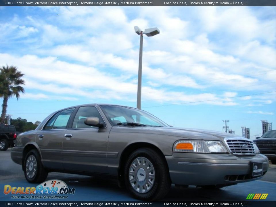 2003 Ford Crown Victoria Police Interceptor Arizona Beige Metallic / Medium Parchment Photo #7