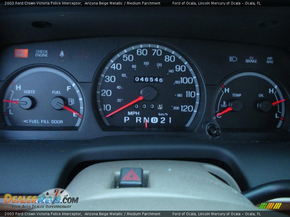 2003 Ford Crown Victoria Police Interceptor Gauges Photo #19