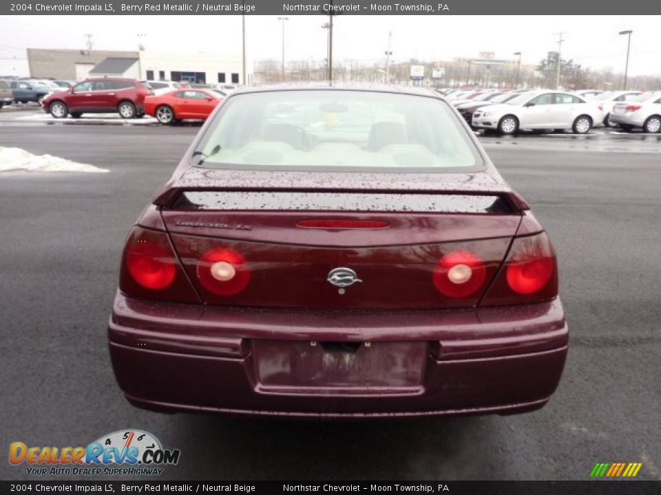 2004 Chevrolet Impala LS Berry Red Metallic / Neutral Beige Photo #3