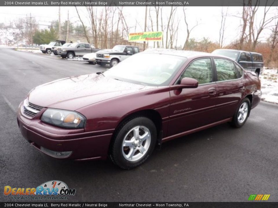 2004 Chevrolet Impala LS Berry Red Metallic / Neutral Beige Photo #5