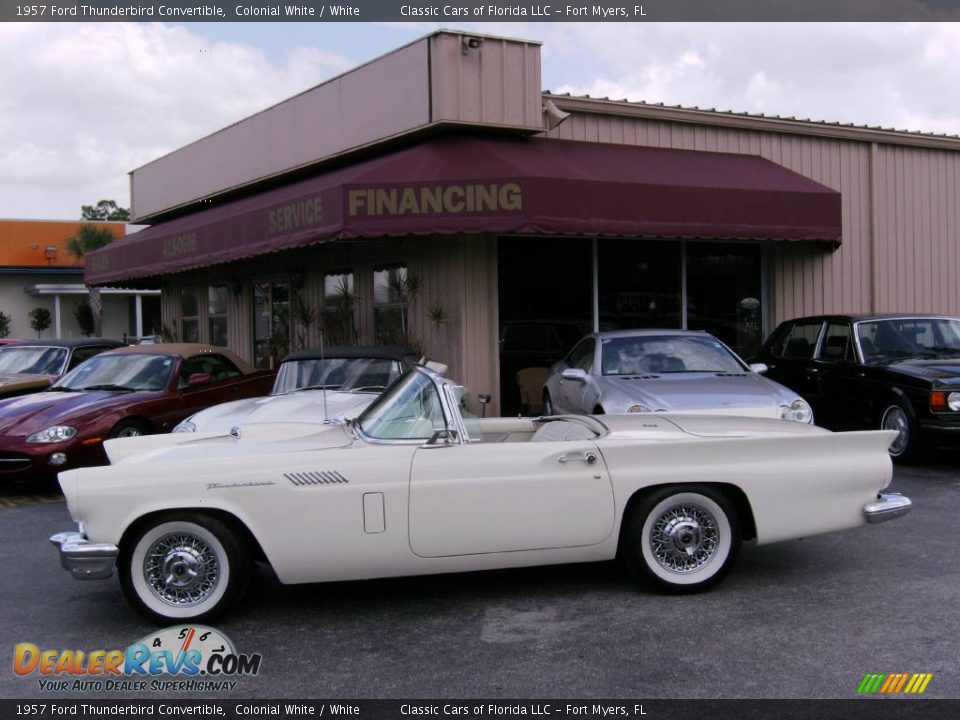 1957 Ford Thunderbird Convertible Colonial White / White Photo #1
