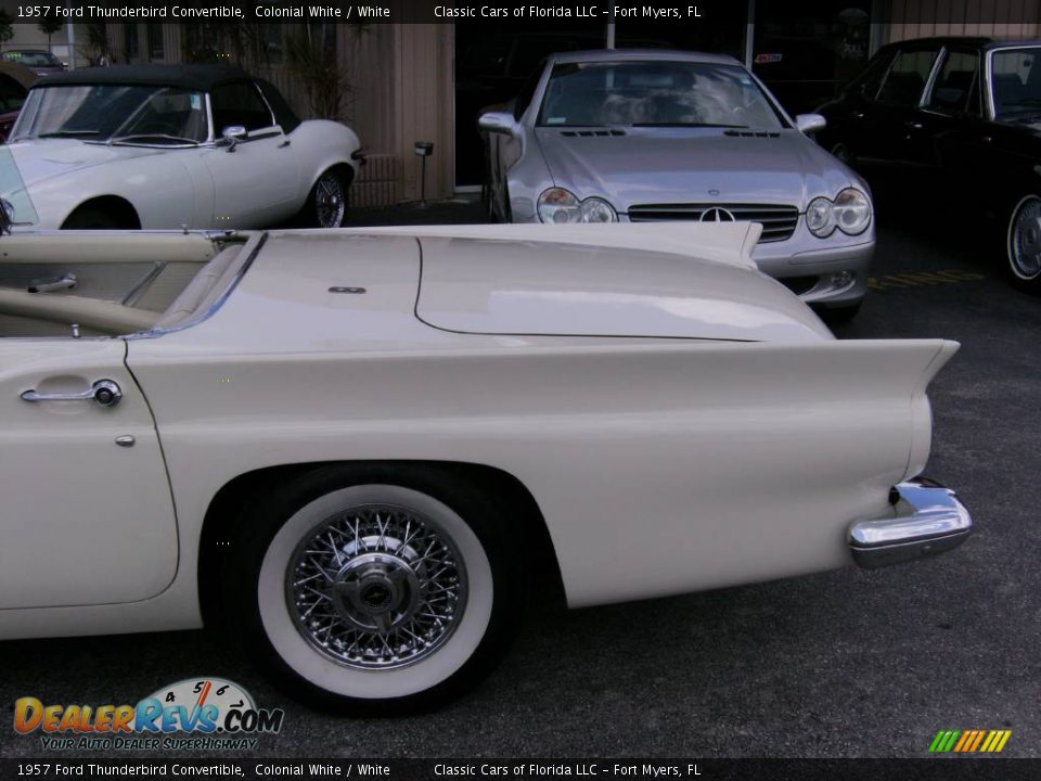 1957 Ford Thunderbird Convertible Colonial White / White Photo #8