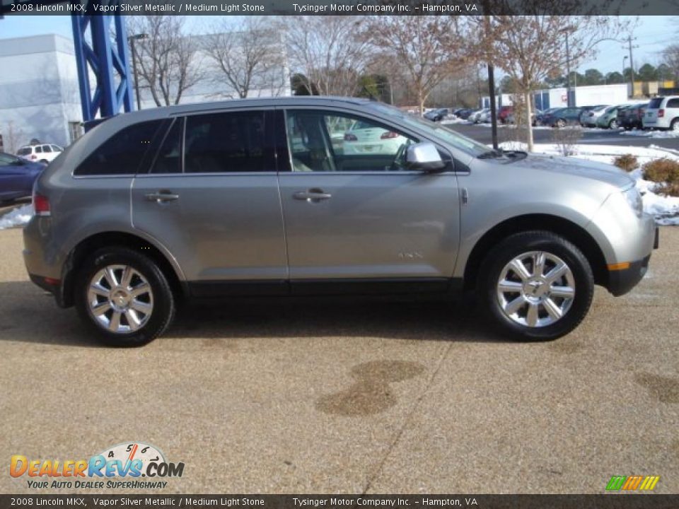 2008 Lincoln MKX Vapor Silver Metallic / Medium Light Stone Photo #6