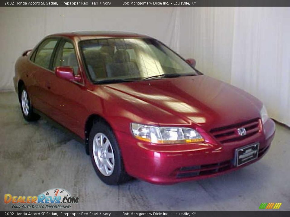 2002 Honda Accord SE Sedan Firepepper Red Pearl / Ivory Photo #1