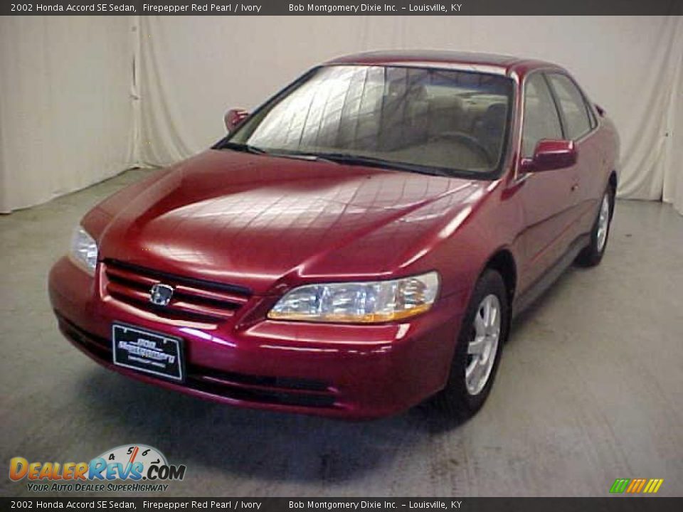 2002 Honda Accord SE Sedan Firepepper Red Pearl / Ivory Photo #3