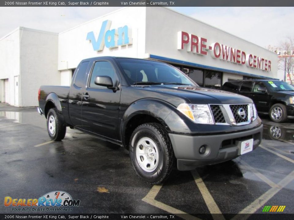 2006 Nissan Frontier XE King Cab Super Black / Graphite Photo #1