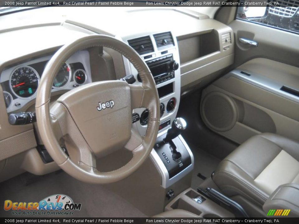 Pastel Pebble Beige Interior 2008 Jeep Patriot Limited 4x4