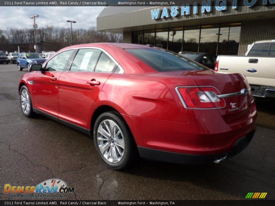 2011 Ford Taurus Limited AWD Red Candy / Charcoal Black Photo #2