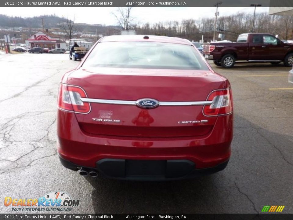 2011 Ford Taurus Limited AWD Red Candy / Charcoal Black Photo #3