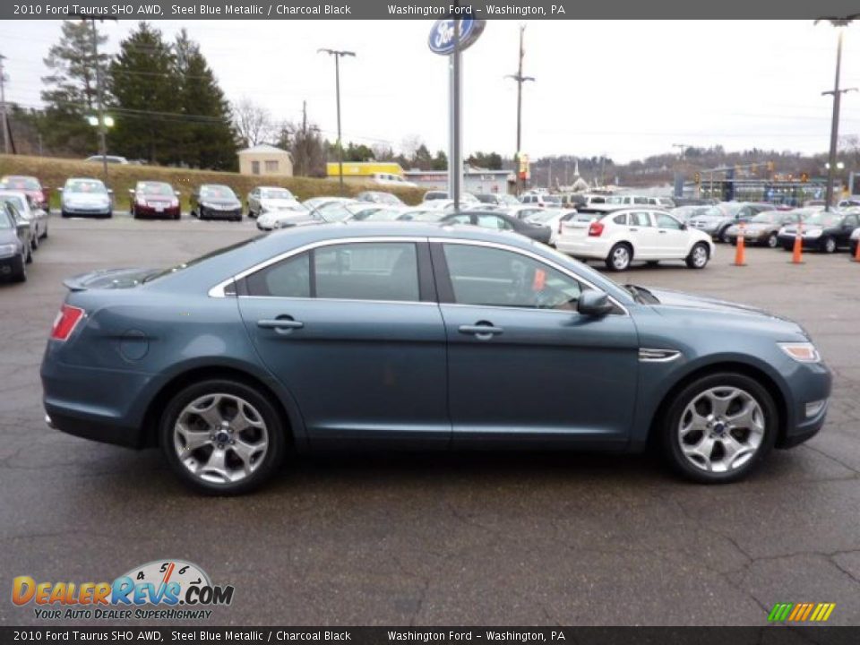 2010 Ford Taurus SHO AWD Steel Blue Metallic / Charcoal Black Photo #5