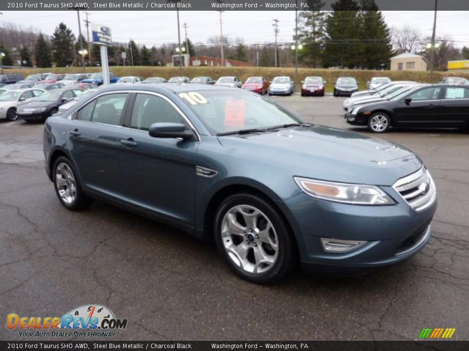 2010 Ford Taurus SHO AWD Steel Blue Metallic / Charcoal Black Photo #6