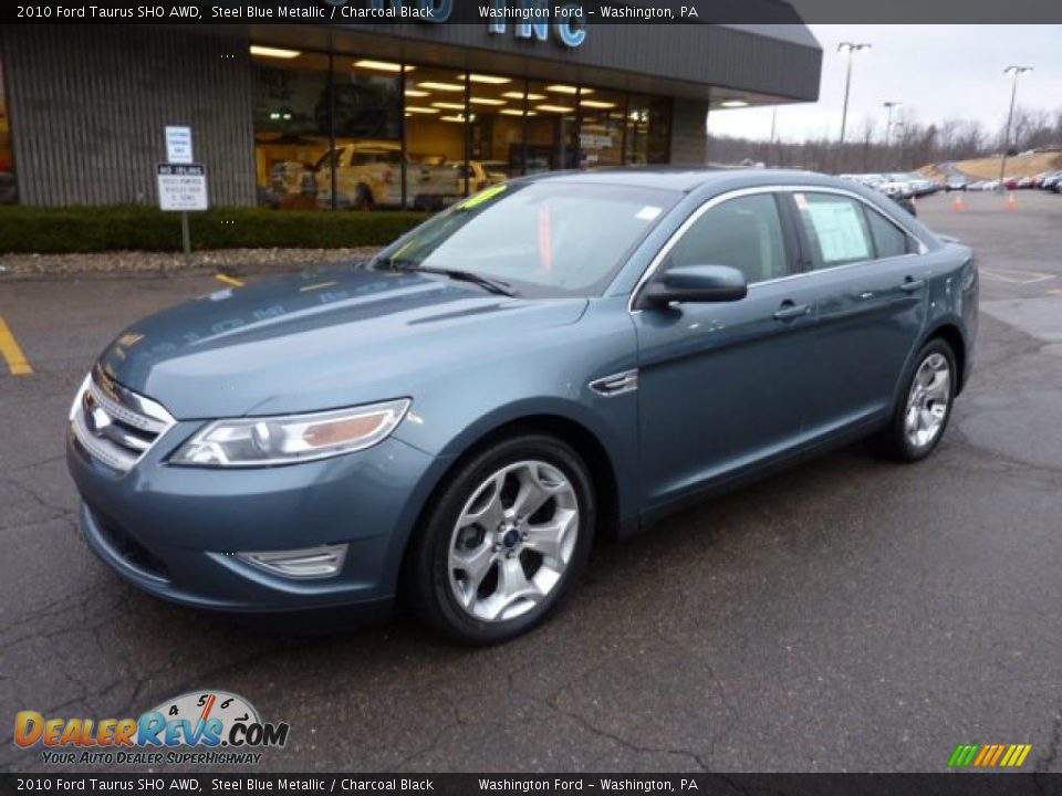 2010 Ford Taurus SHO AWD Steel Blue Metallic / Charcoal Black Photo #8