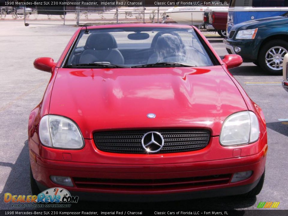 1998 Mercedes-Benz SLK 230 Kompressor Roadster Imperial Red / Charcoal Photo #2