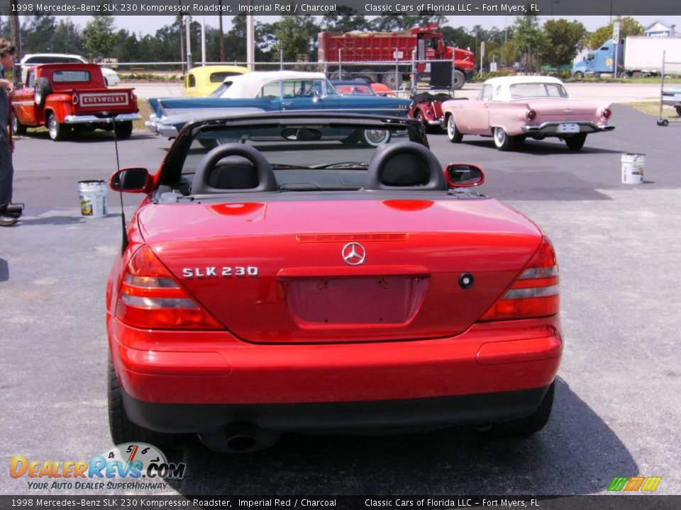 1998 Mercedes-Benz SLK 230 Kompressor Roadster Imperial Red / Charcoal Photo #5