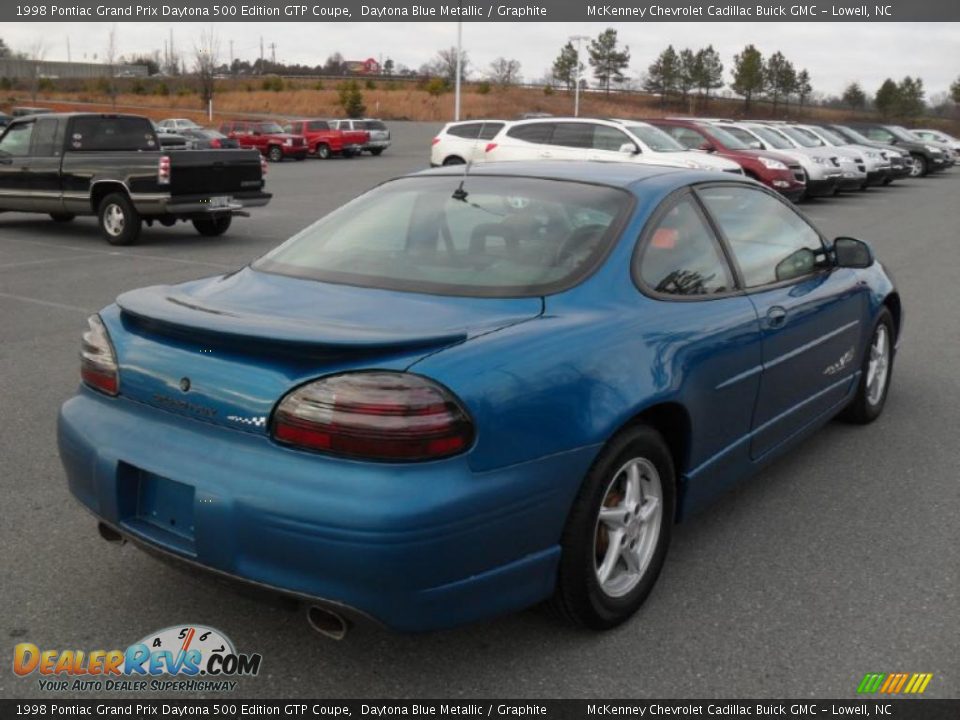 1998 Pontiac Grand Prix Daytona 500 Edition GTP Coupe Daytona Blue Metallic / Graphite Photo #4