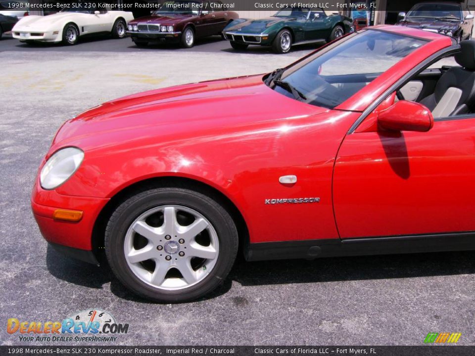 1998 Mercedes-Benz SLK 230 Kompressor Roadster Imperial Red / Charcoal Photo #13