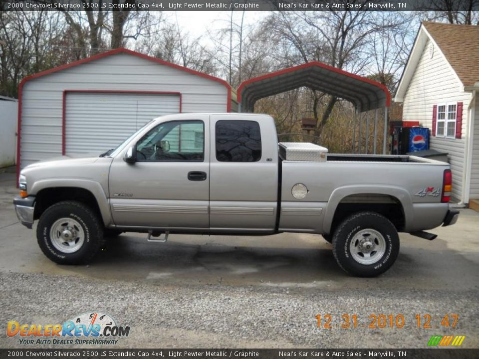 2000 Chevrolet Silverado 2500 LS Extended Cab 4x4 Light Pewter Metallic / Graphite Photo #1