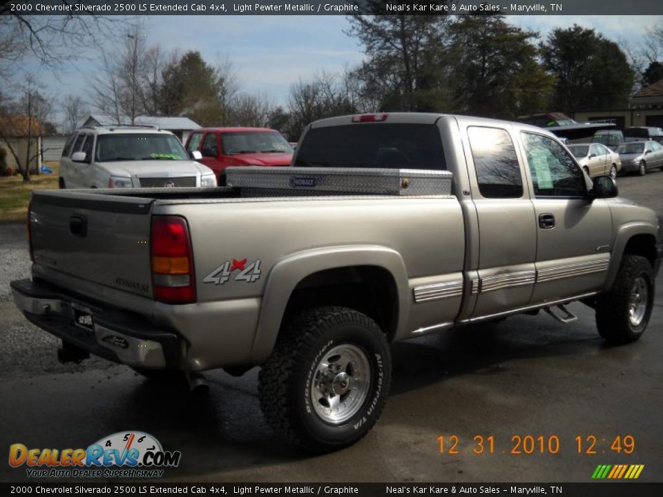 2000 Chevrolet Silverado 2500 LS Extended Cab 4x4 Light Pewter Metallic / Graphite Photo #16