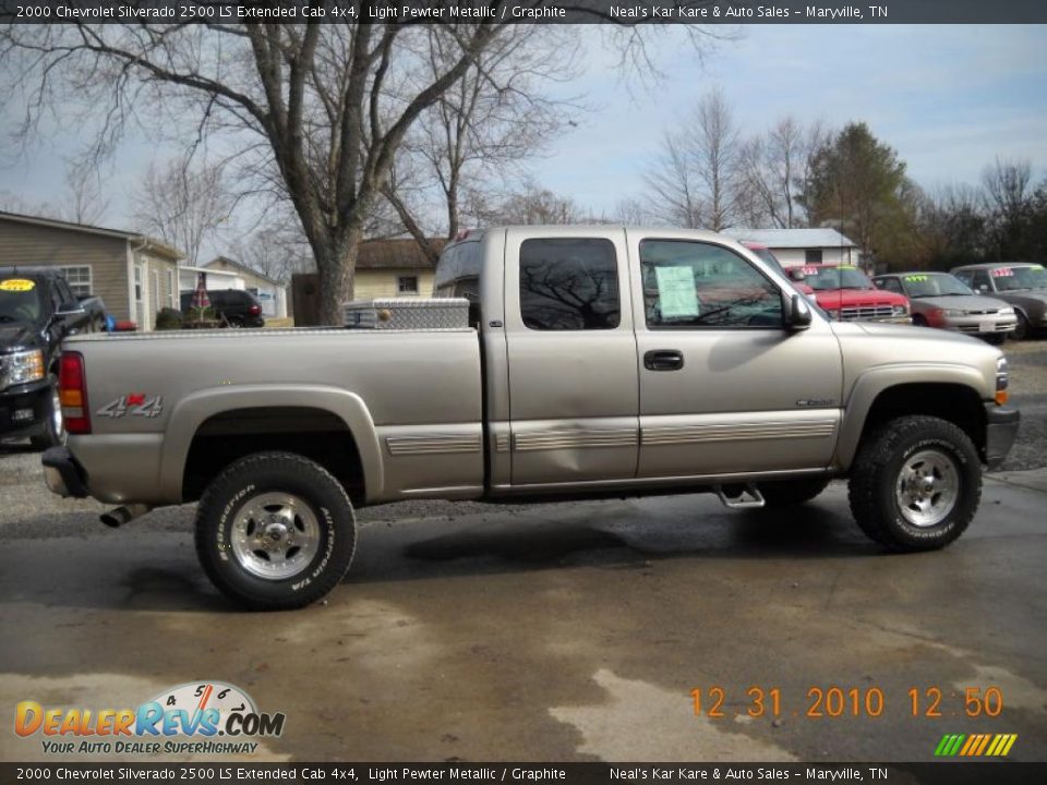 2000 Chevrolet Silverado 2500 LS Extended Cab 4x4 Light Pewter Metallic / Graphite Photo #17