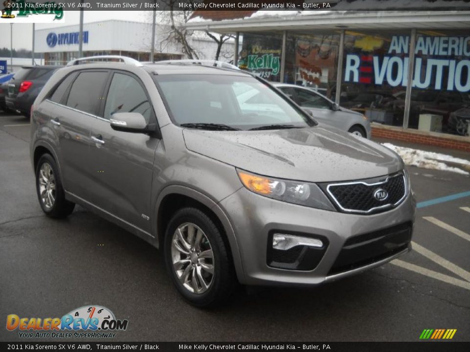 2011 Kia Sorento SX V6 AWD Titanium Silver / Black Photo #1