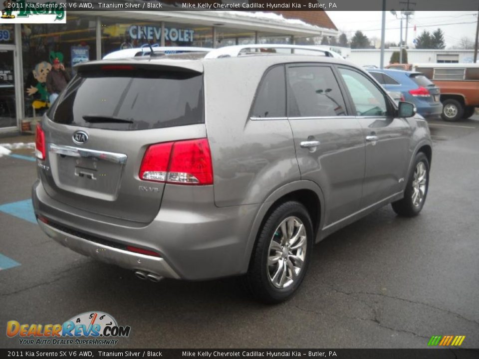2011 Kia Sorento SX V6 AWD Titanium Silver / Black Photo #3