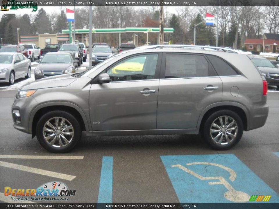 2011 Kia Sorento SX V6 AWD Titanium Silver / Black Photo #6