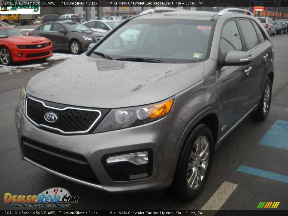 2011 Kia Sorento SX V6 AWD Titanium Silver / Black Photo #7