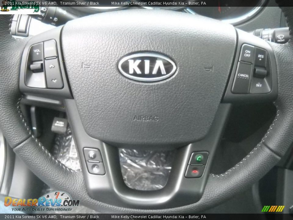 2011 Kia Sorento SX V6 AWD Titanium Silver / Black Photo #19