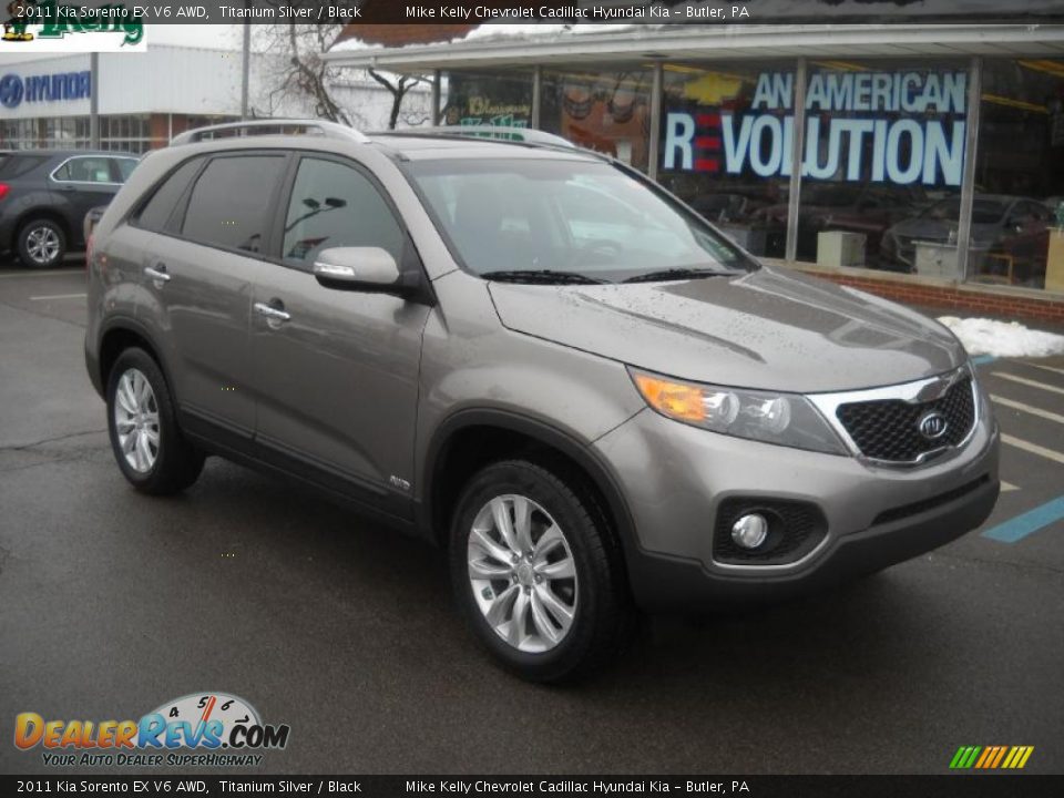 2011 Kia Sorento EX V6 AWD Titanium Silver / Black Photo #1