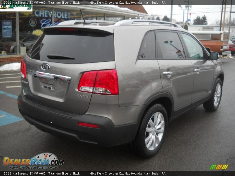 2011 Kia Sorento EX V6 AWD Titanium Silver / Black Photo #3
