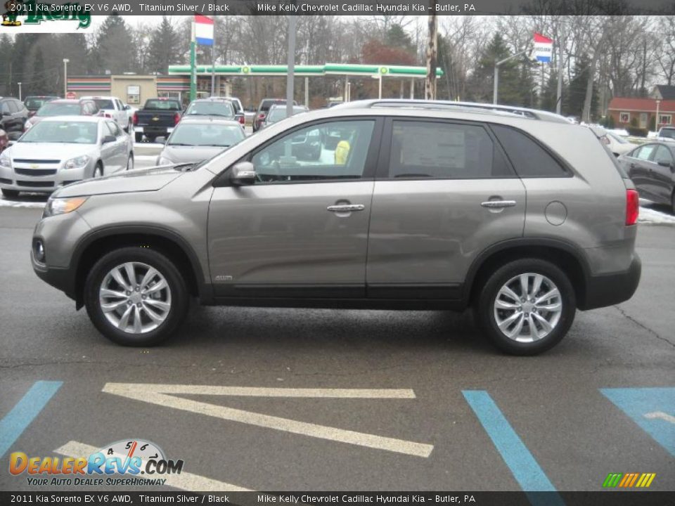 2011 Kia Sorento EX V6 AWD Titanium Silver / Black Photo #6