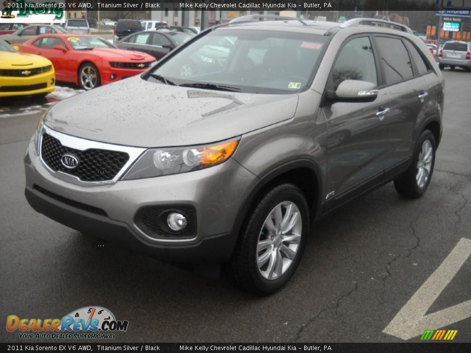 2011 Kia Sorento EX V6 AWD Titanium Silver / Black Photo #7
