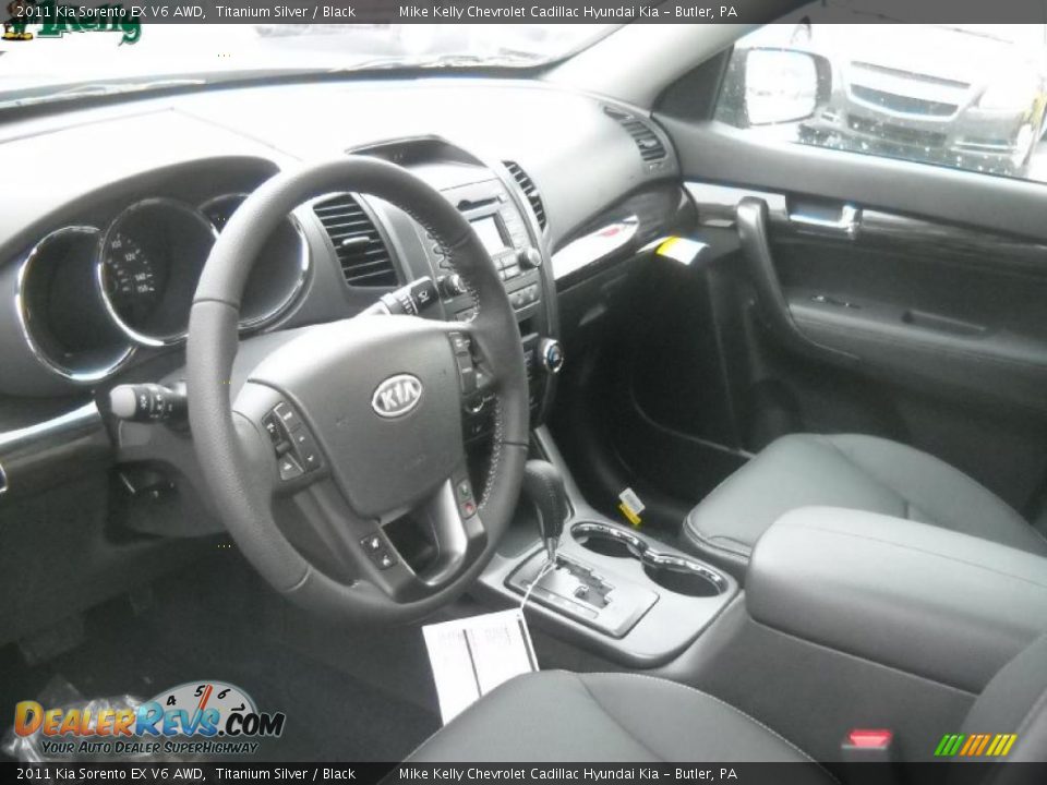 2011 Kia Sorento EX V6 AWD Titanium Silver / Black Photo #9
