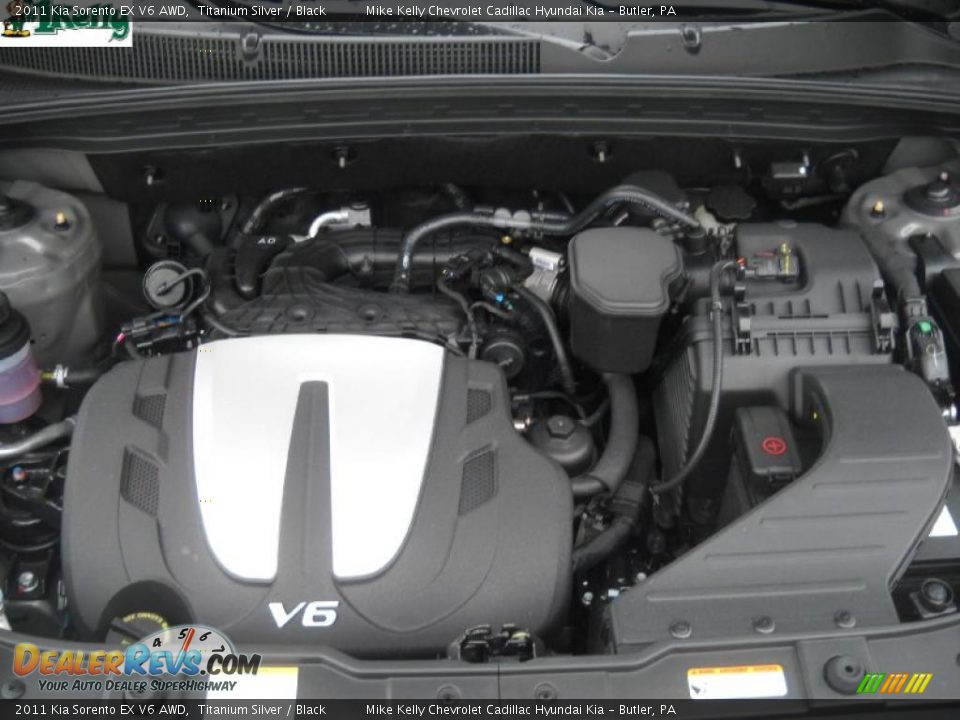 2011 Kia Sorento EX V6 AWD Titanium Silver / Black Photo #15
