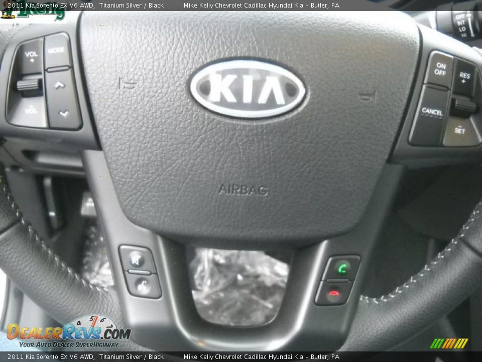 2011 Kia Sorento EX V6 AWD Titanium Silver / Black Photo #19