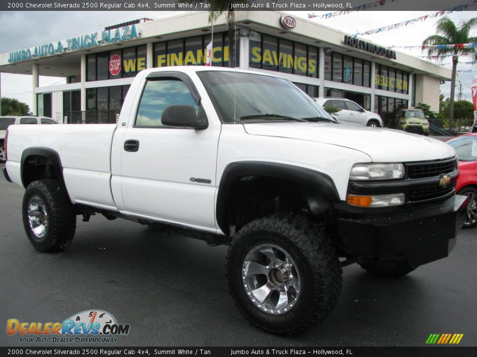 2000 Chevrolet Silverado 2500 Regular Cab 4x4 Summit White / Tan Photo #1