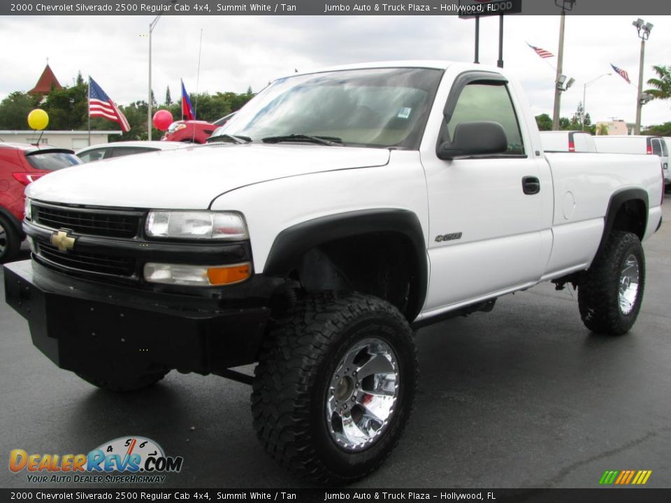 2000 Chevrolet Silverado 2500 Regular Cab 4x4 Summit White / Tan Photo #5