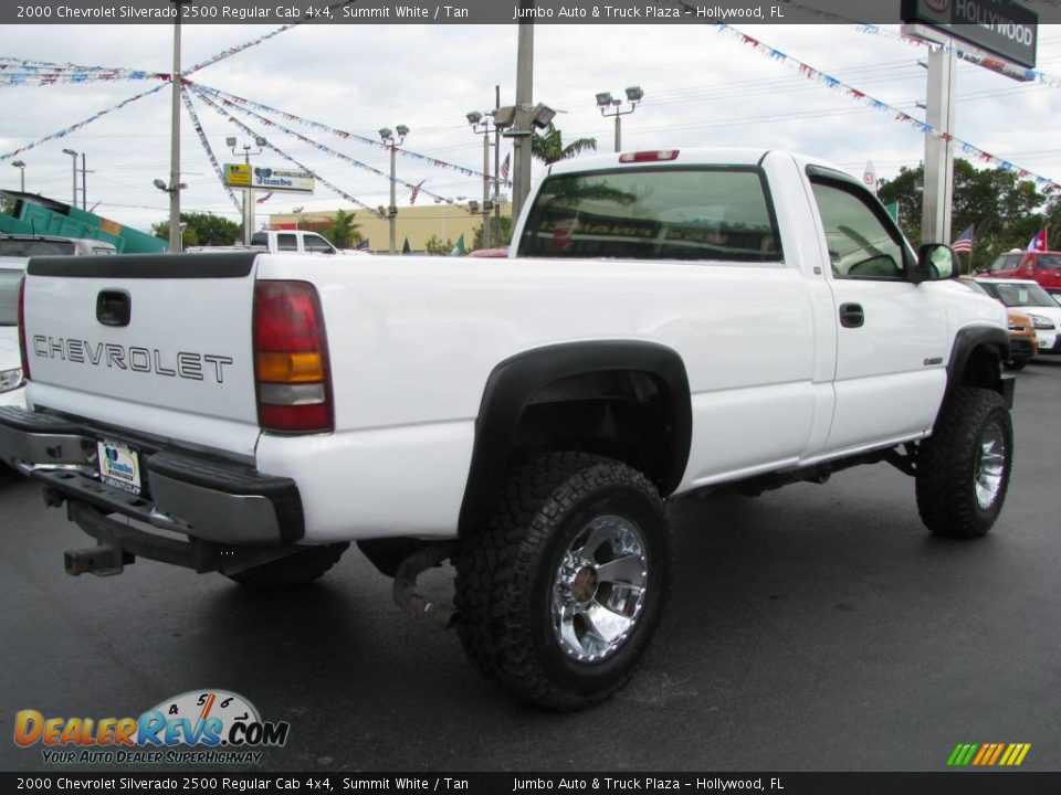 2000 Chevrolet Silverado 2500 Regular Cab 4x4 Summit White / Tan Photo #12