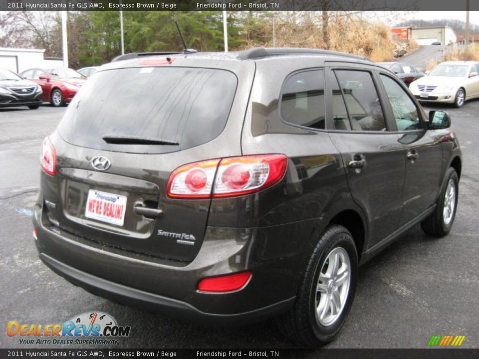 Espresso Brown 2011 Hyundai Santa Fe GLS AWD Photo #6