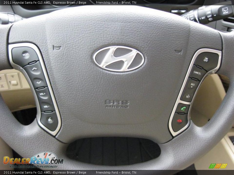 Controls of 2011 Hyundai Santa Fe GLS AWD Photo #26