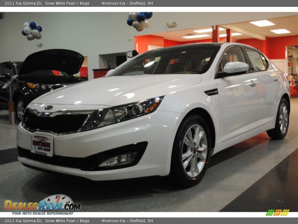 2011 Kia Optima EX Snow White Pearl / Beige Photo #2