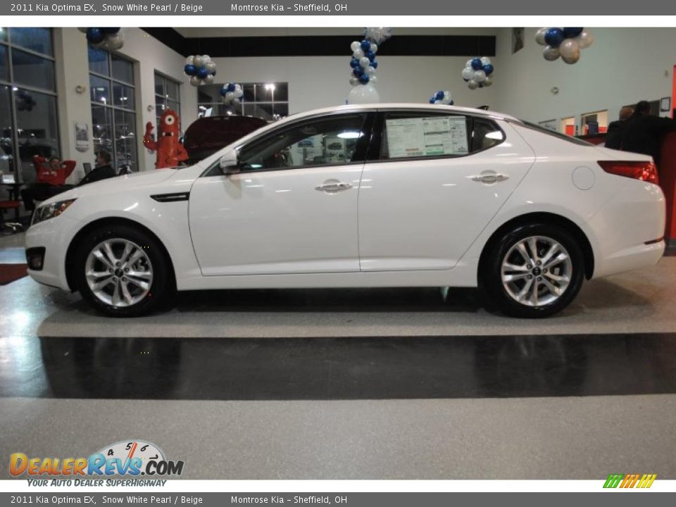 2011 Kia Optima EX Snow White Pearl / Beige Photo #3