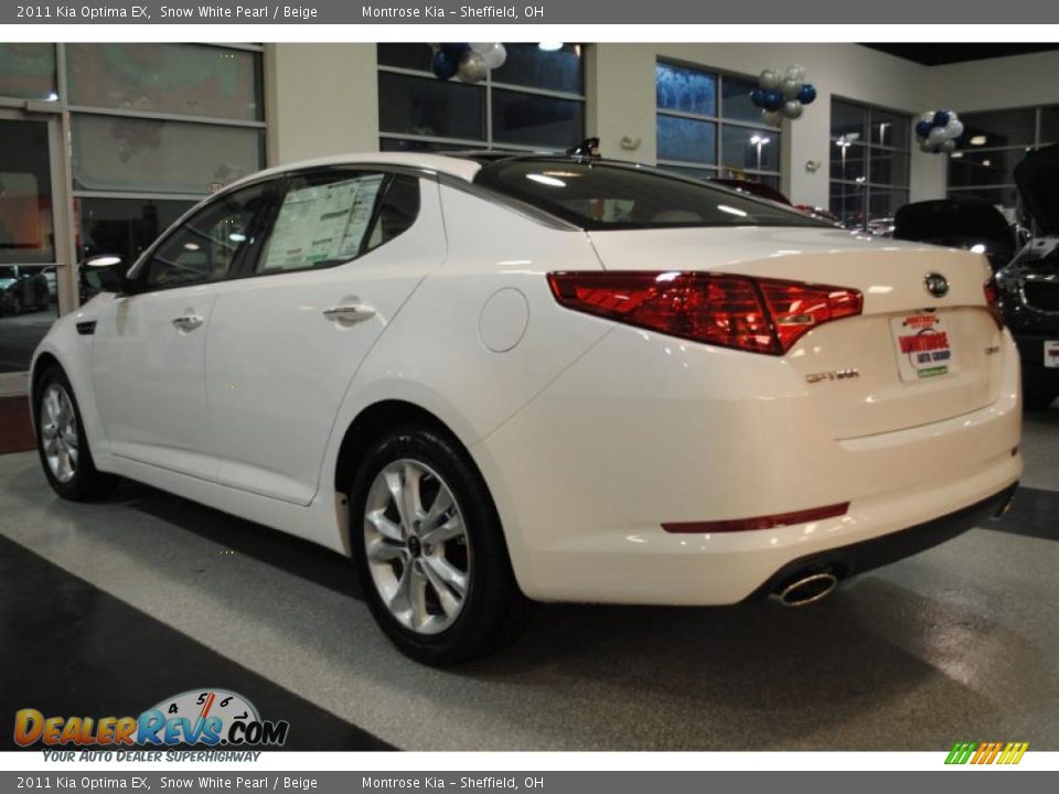 2011 Kia Optima EX Snow White Pearl / Beige Photo #4