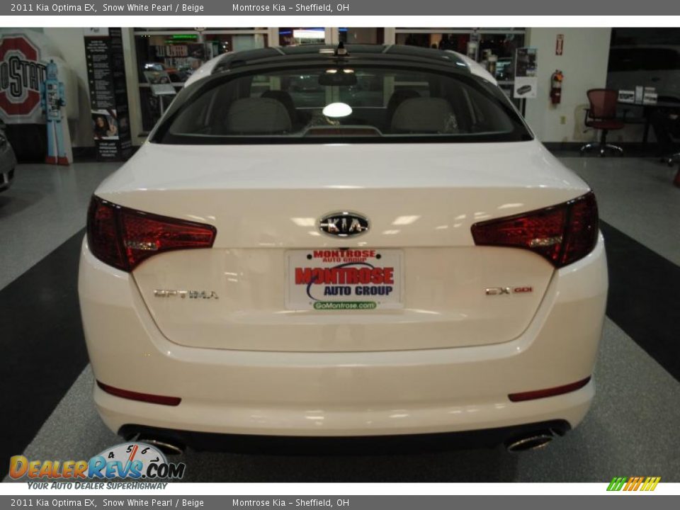 2011 Kia Optima EX Snow White Pearl / Beige Photo #5
