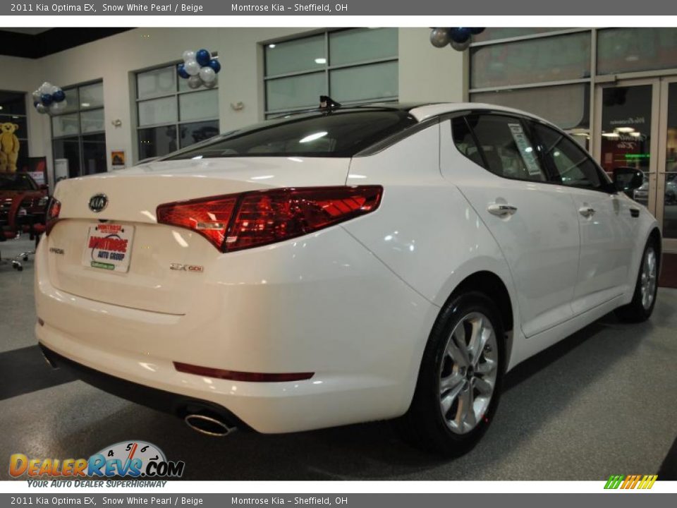 2011 Kia Optima EX Snow White Pearl / Beige Photo #6