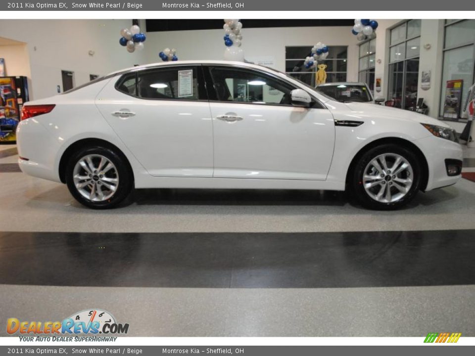 2011 Kia Optima EX Snow White Pearl / Beige Photo #7