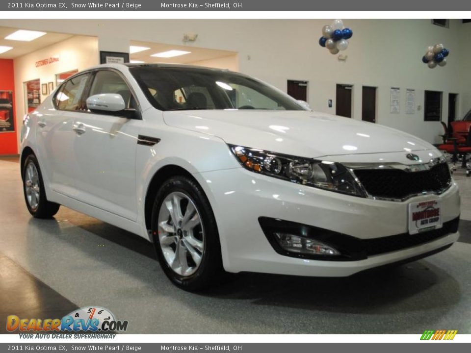 2011 Kia Optima EX Snow White Pearl / Beige Photo #8