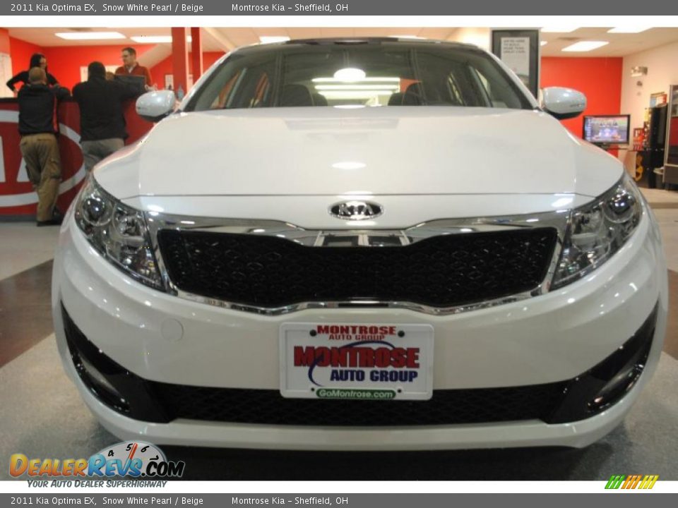 2011 Kia Optima EX Snow White Pearl / Beige Photo #10